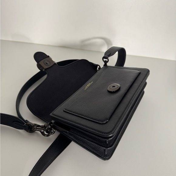 COACH Tabby in Black Leather Shoulder Bag - Picture 12 of 14